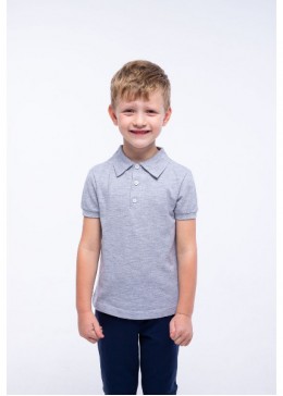 Vidoli світло-сіра футболка з коміром для хлопчика В-21381S